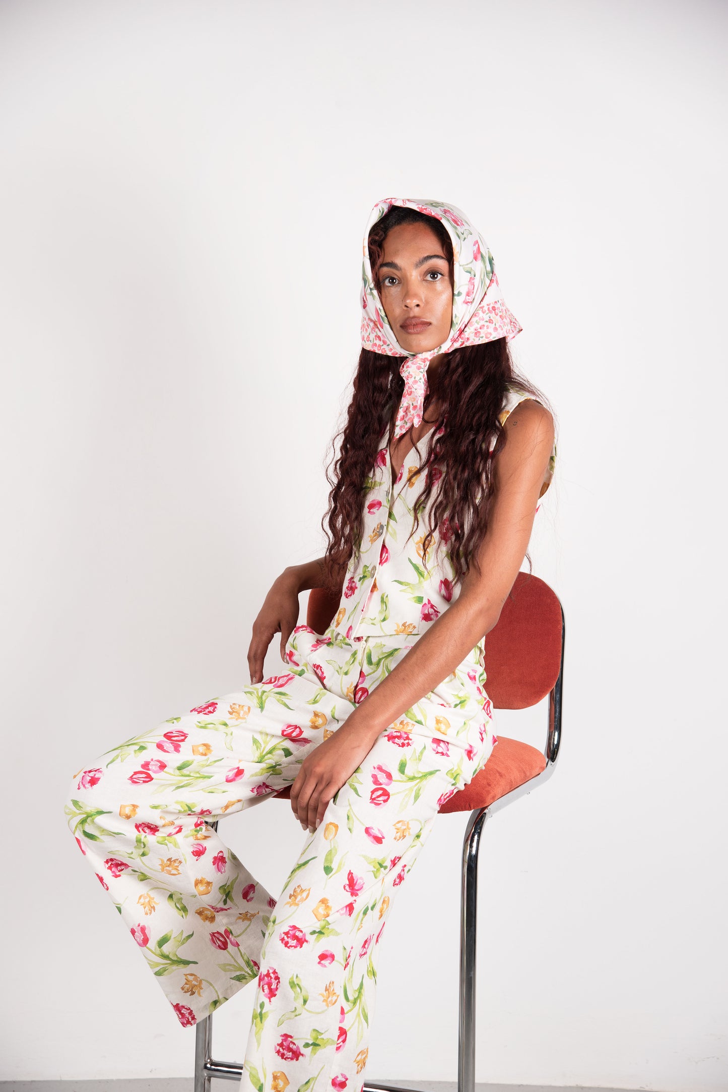 Manu Linen Pant - Floral Mix